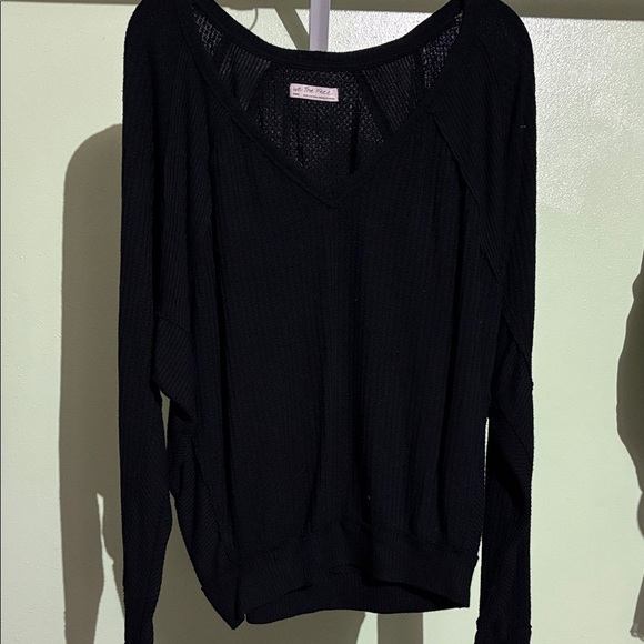 We The Free Black V-Neck Top - Picture 2 of 5